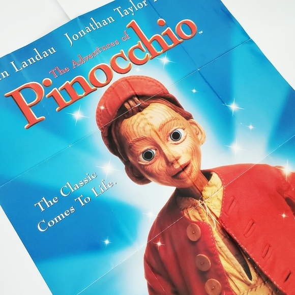 Vintage 90s JTT Jonathan Taylor Thomas Pinocchio DVD/VHS Movie Wall Poster - Picture 6 of 15